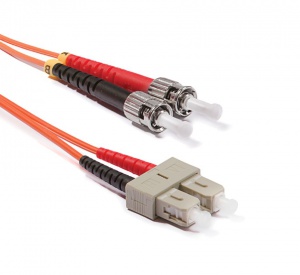 ST-SC Duplex patch cord, OM1 62,5/125 µm