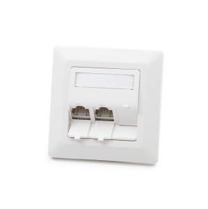 Modulo50 outlet, 3 ports, flush-mounted, empty